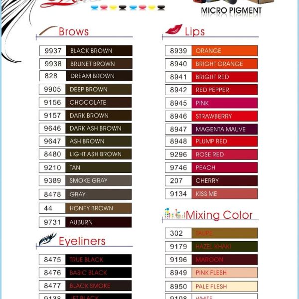 Lushcolor PMU Microblading Pigments